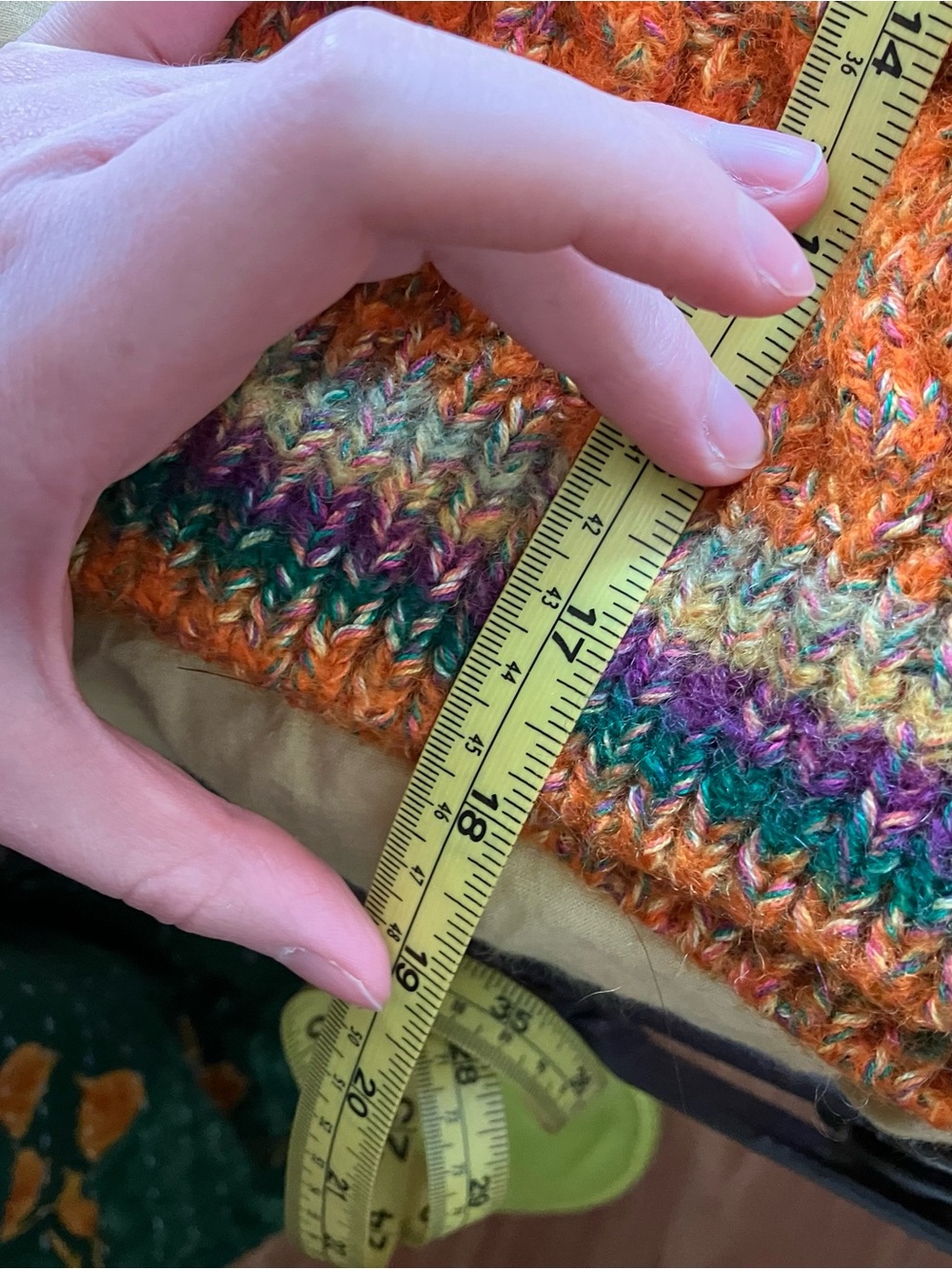 henri bendel Orange Cable Knit Turtleneck Sweater with Multicolor Trim - Picture 5 of 6